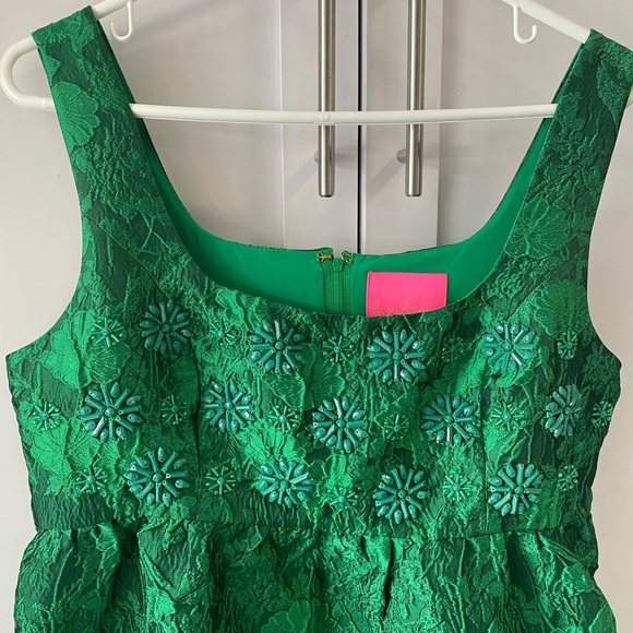 Lilly Pulitzer Emerald Floral Dress - Picture 3 of 5